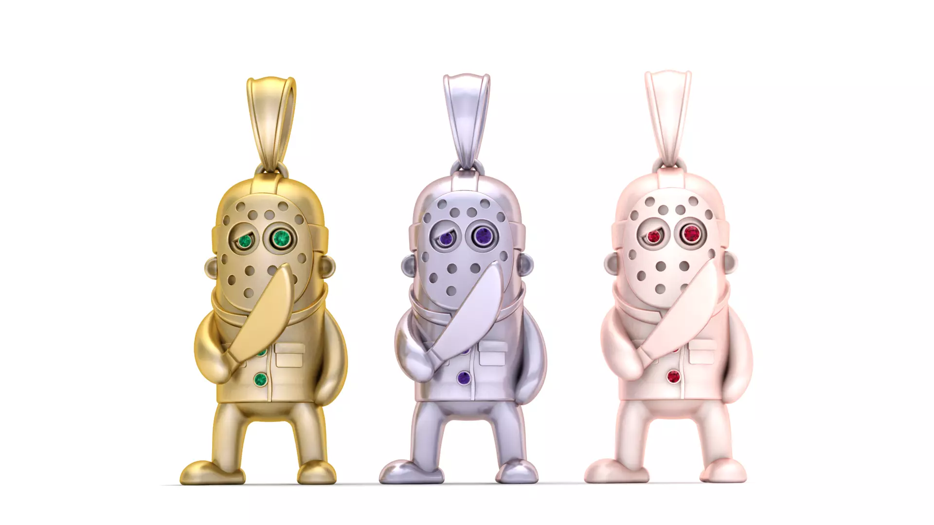 Masked Slayer Pendant  3D print model_0