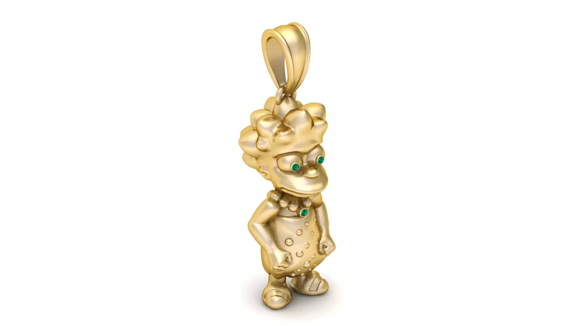 Cartoon Character Pendant  3D print model_2