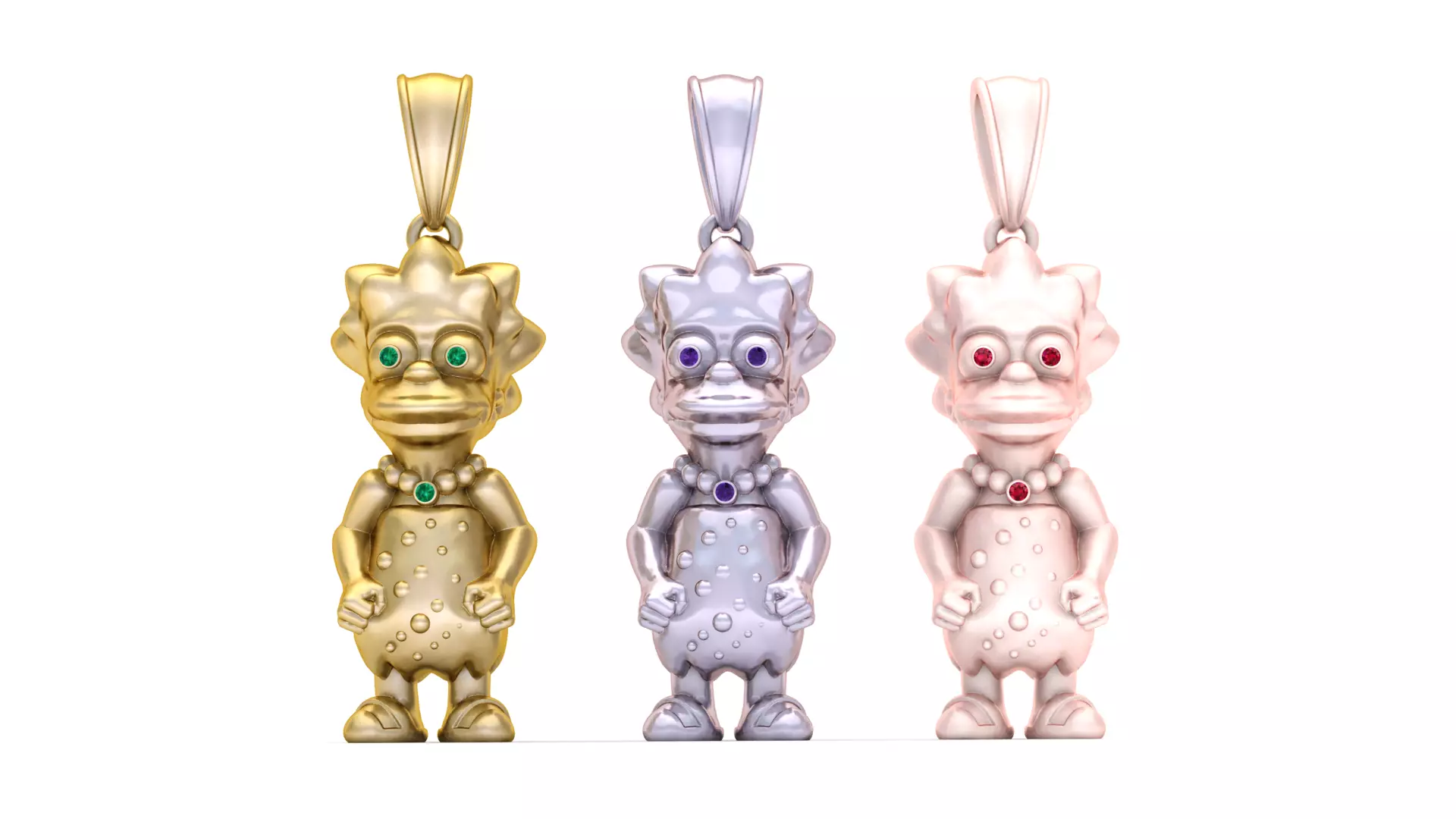 Cartoon Character Pendant  3D print model_0