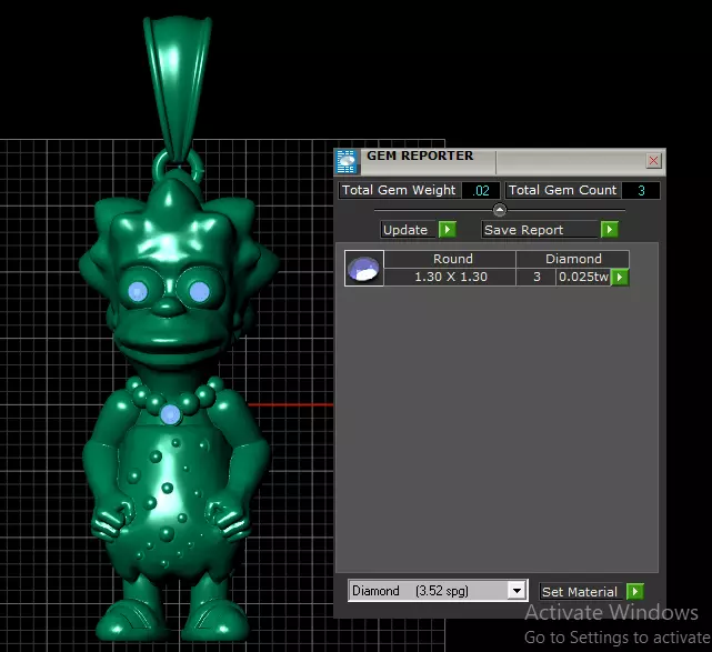 Cartoon Character Pendant  3D print model_6