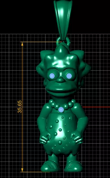 Cartoon Character Pendant  3D print model_5