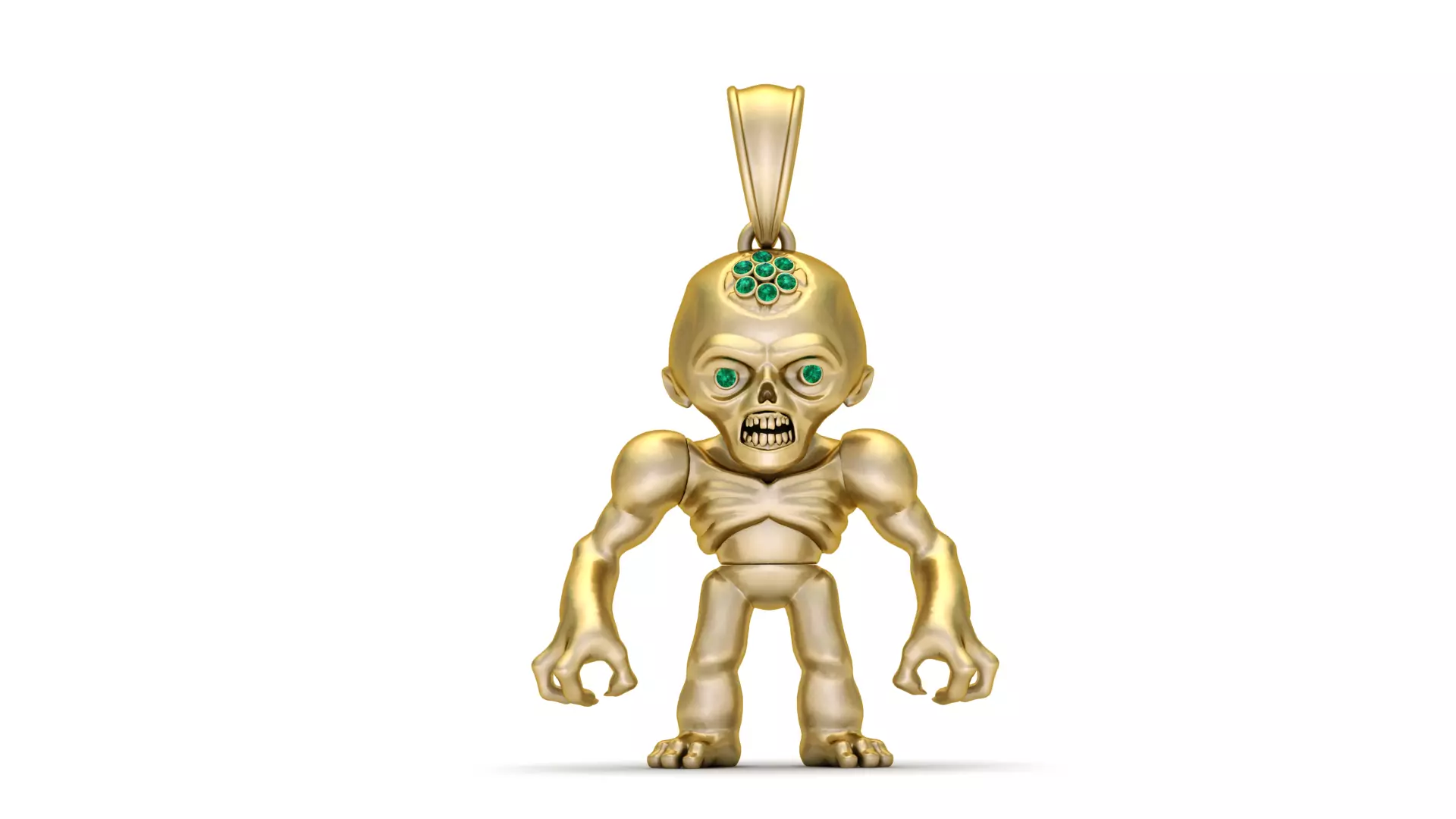 Zombie Mutant Pendant 3D print model_2