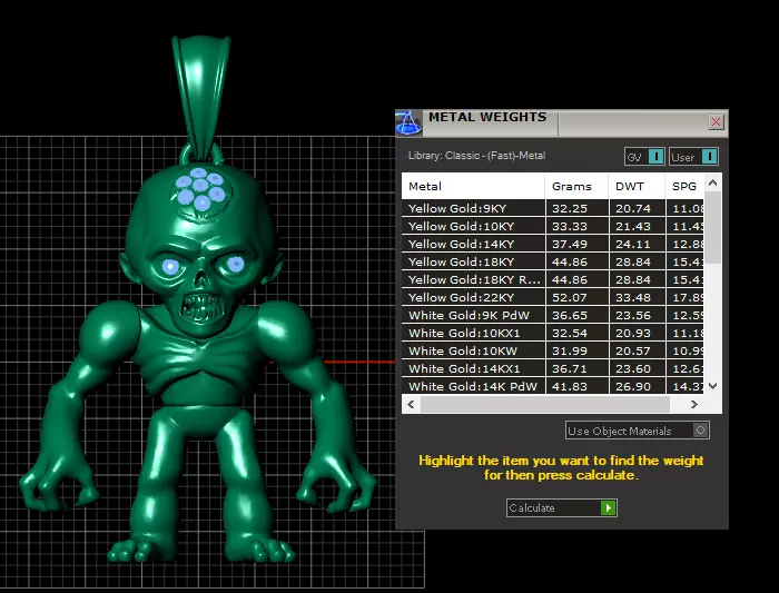 Zombie Mutant Pendant 3D print model_8