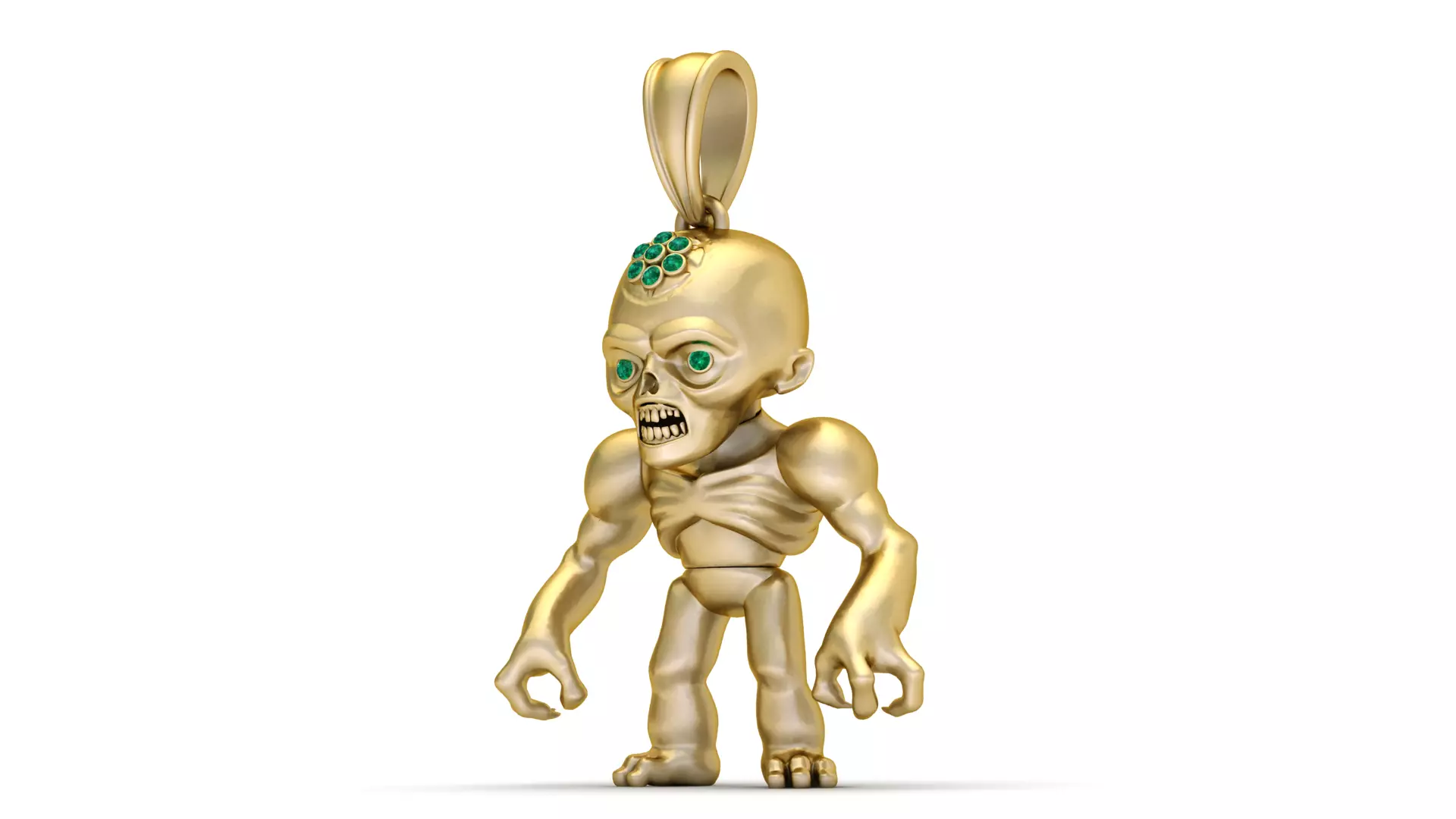 Zombie Mutant Pendant 3D print model_3