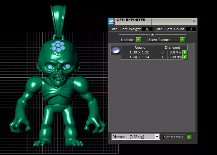 Zombie Mutant Pendant 3D print model_6
