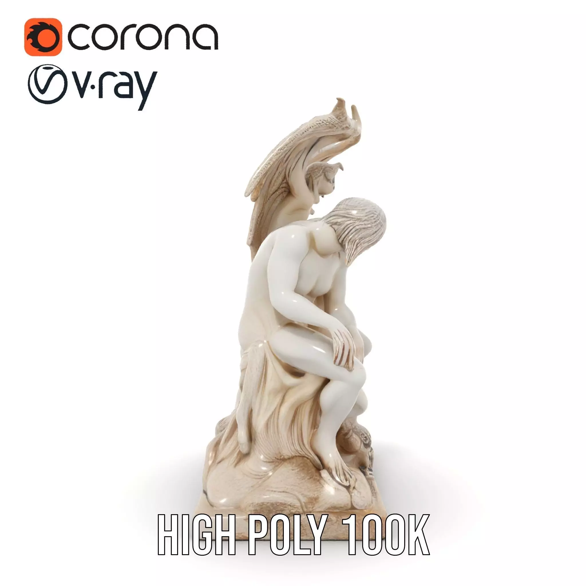 Gothic Sculpture model pack Low-poly 3D model_27