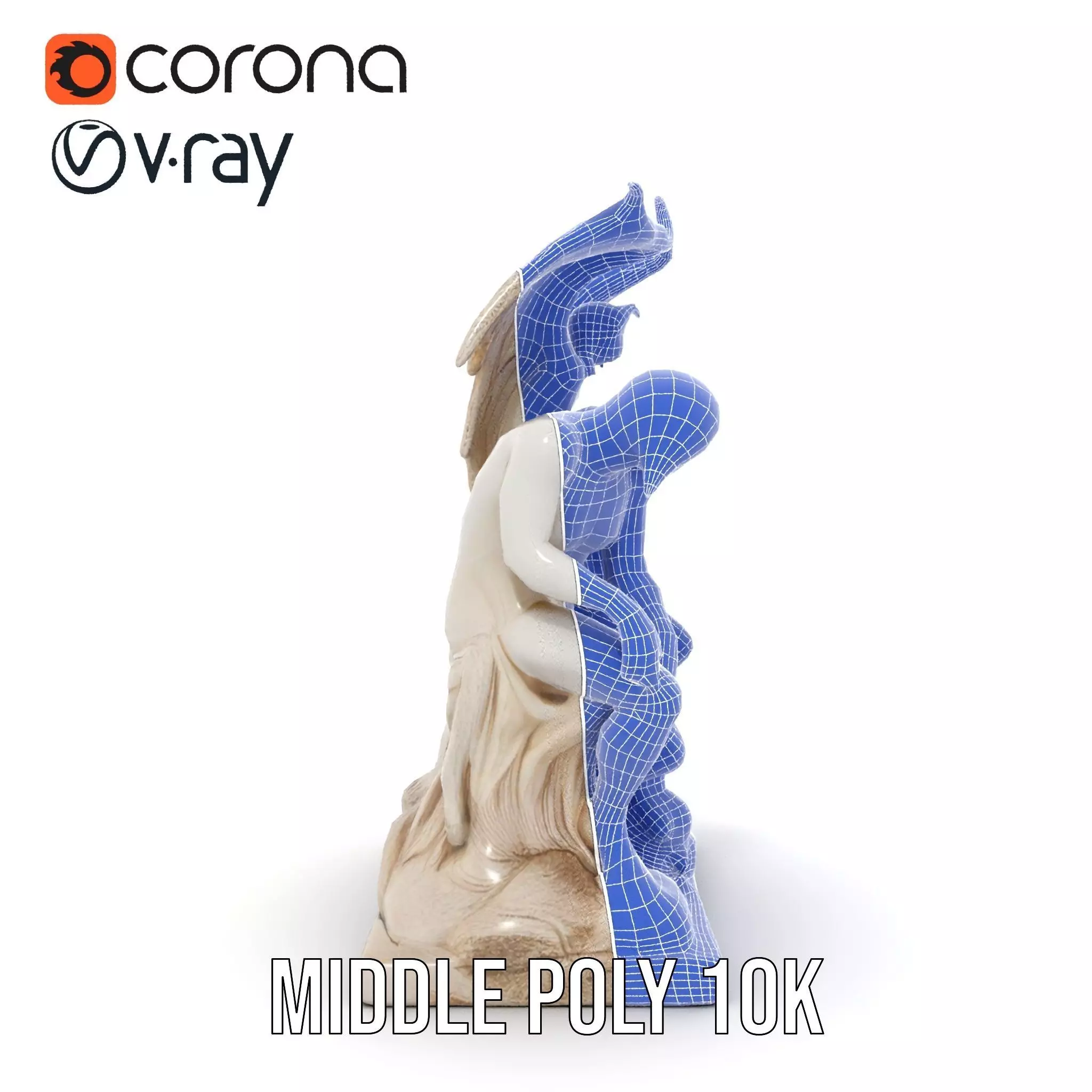 Gothic Sculpture model pack Low-poly 3D model_14