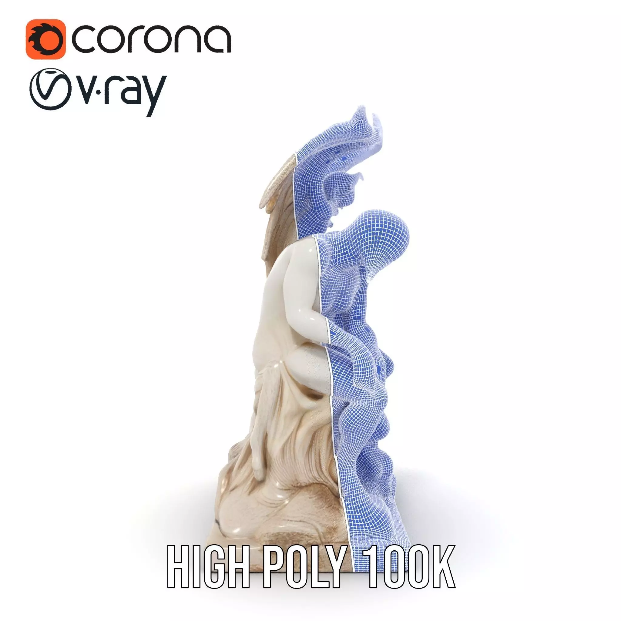 Gothic Sculpture model pack Low-poly 3D model_35