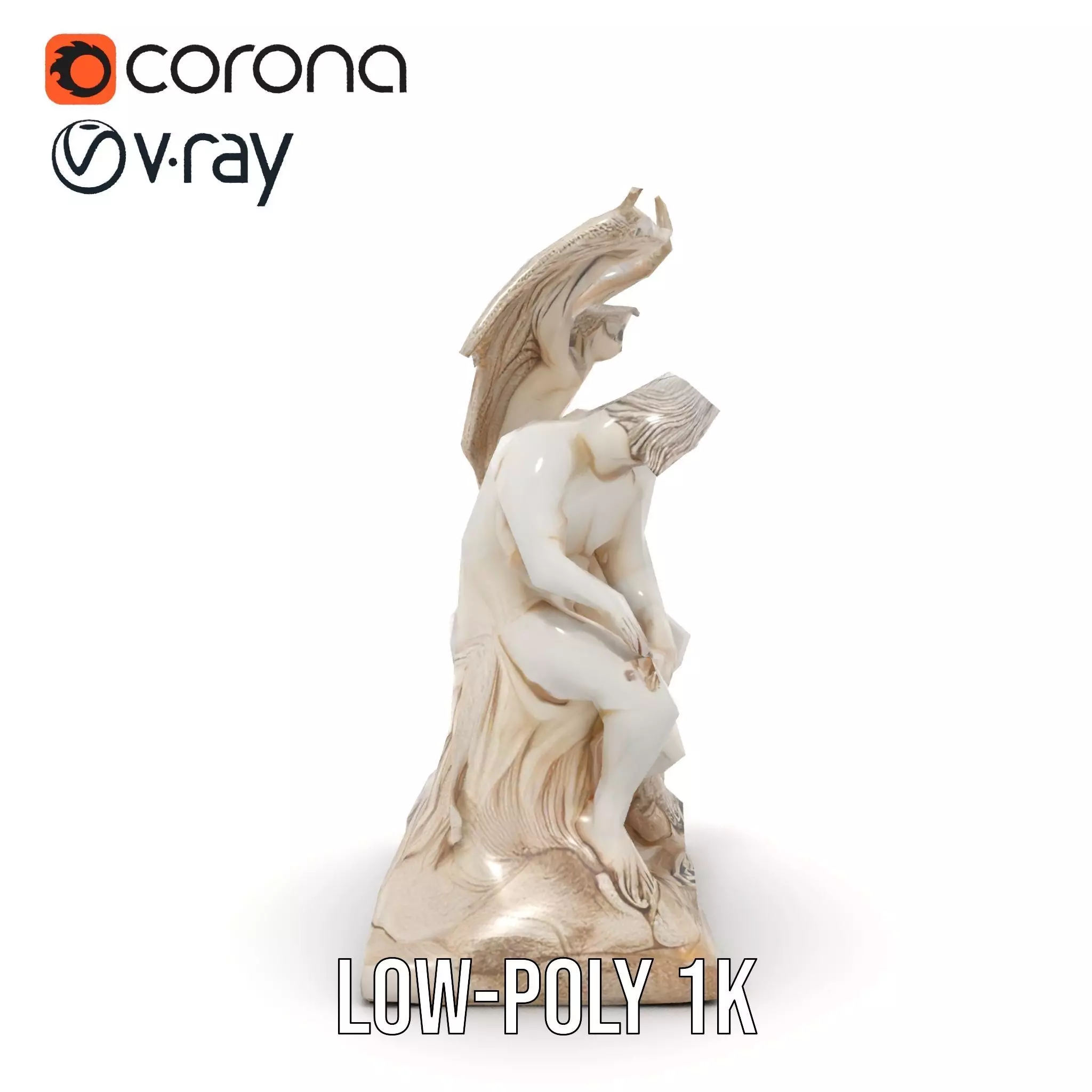 Gothic Sculpture model pack Low-poly 3D model_13