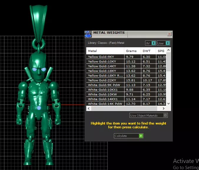 Masked Warrior Pendant  3D print model_14