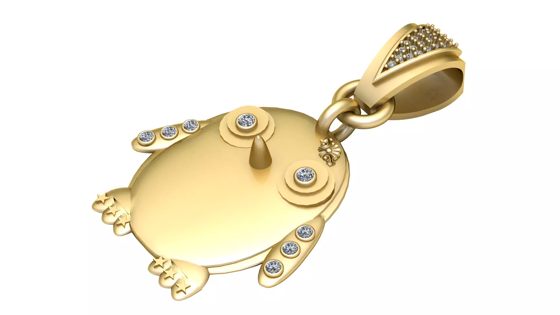 Masked Warrior Pendant  3D print model_3