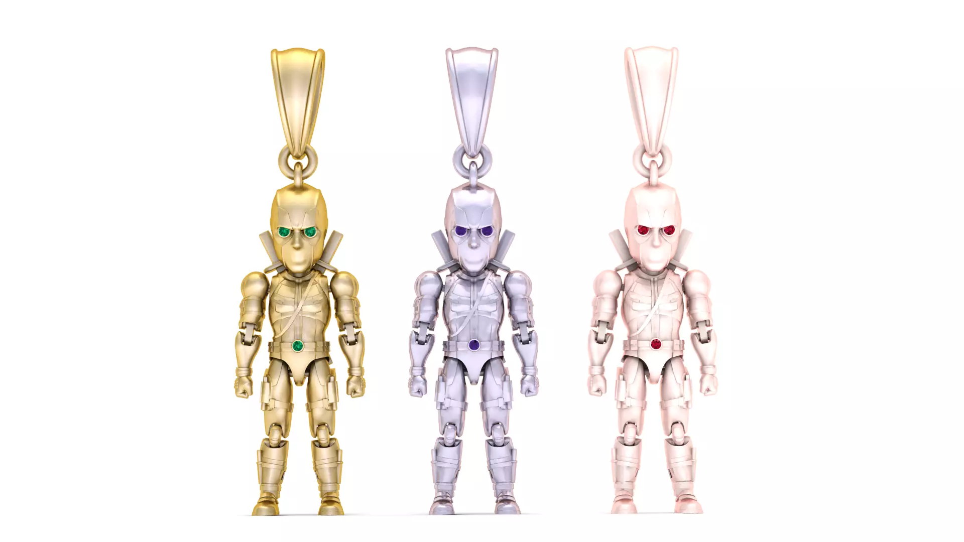 Masked Warrior Pendant  3D print model_0