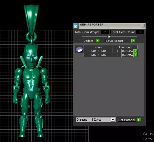 Masked Warrior Pendant  3D print model_12