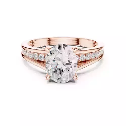 9x7mm Oval Cut Diamond Engagement Wedding Ring 3DM STL Video