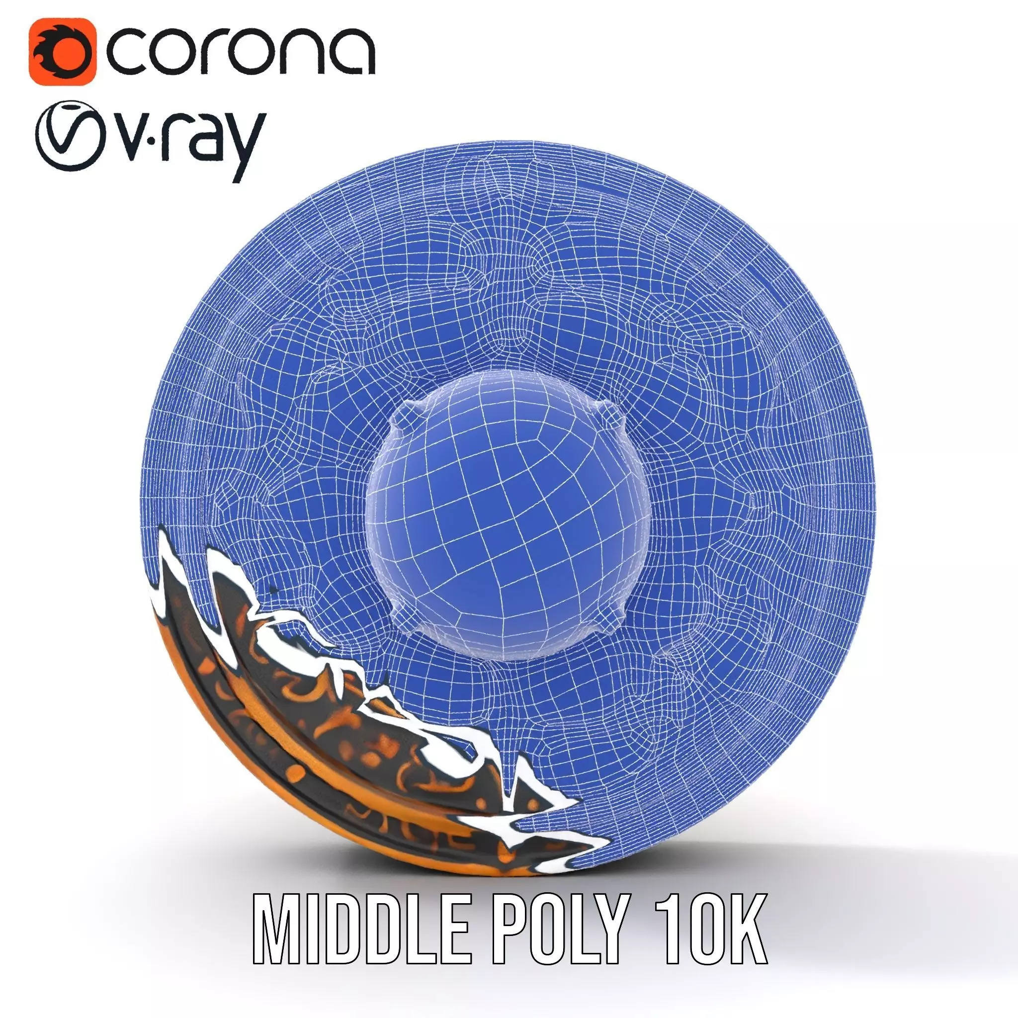 Ornate Copper Medallion model pack Low-poly 3D model_22