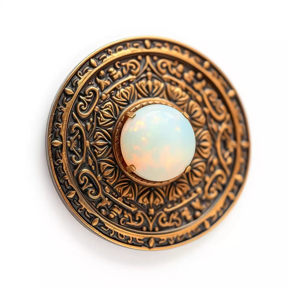 Ornate Copper Medallion model pack Low-poly 3D model_3