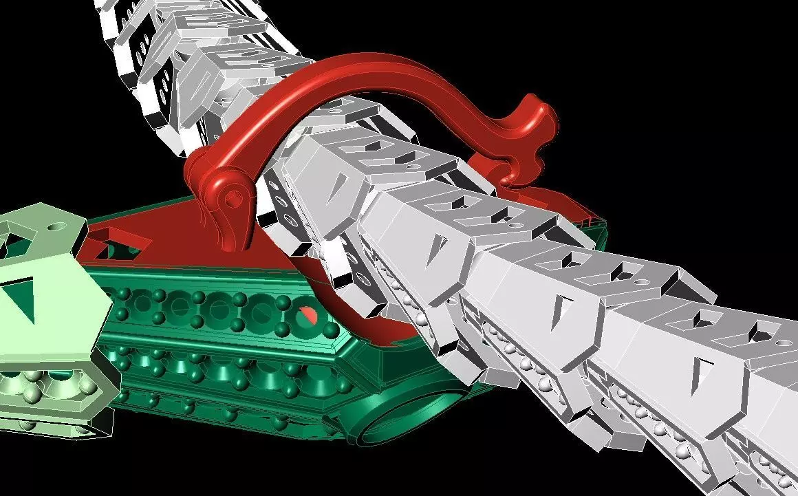 Bulgari Serpenti Necklace 3D print model 3D print model_4