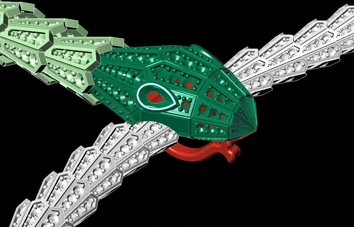 Bulgari Serpenti Necklace 3D print model 3D print model_2