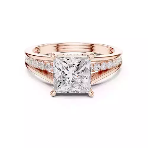 7mm Princess Cut Diamond Engagement Wedding Ring 3DM STL Video