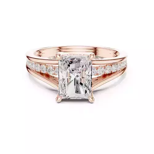 Radiant Cut Diamond Engagement Wedding Ring 3DM STL Video
