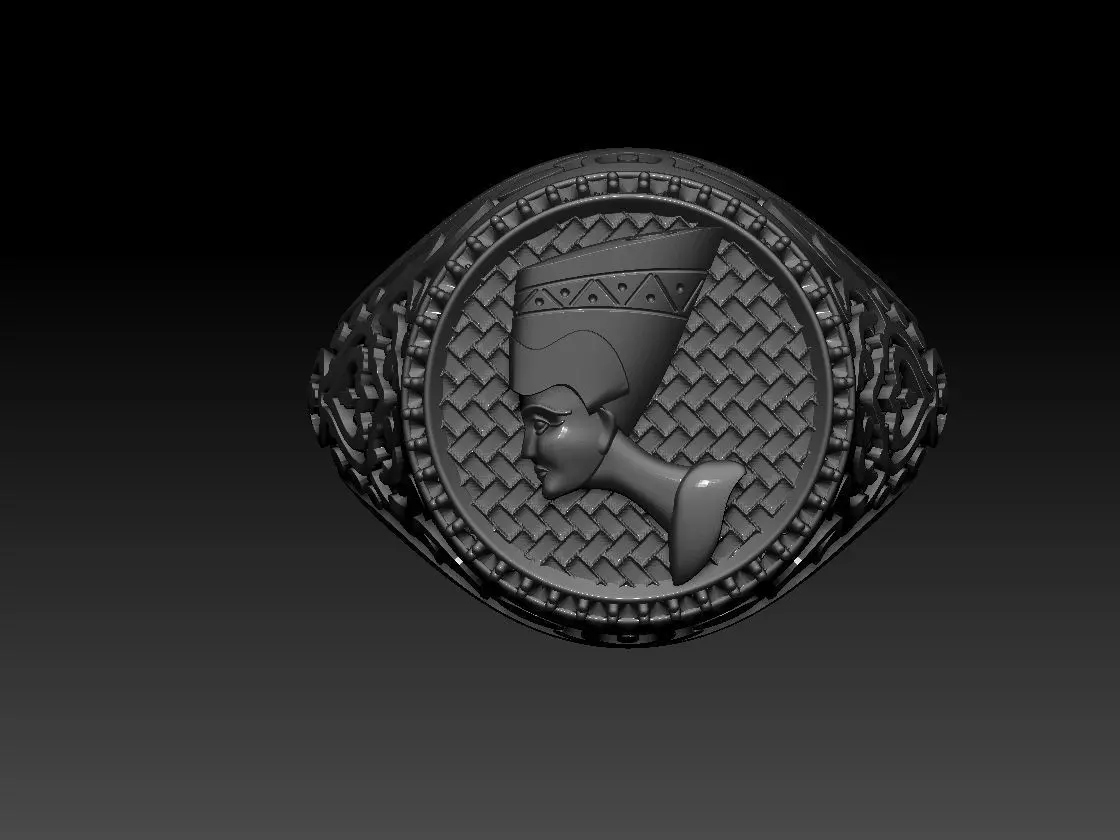 Egypt king face Ring 3d Print model 3D print model_1