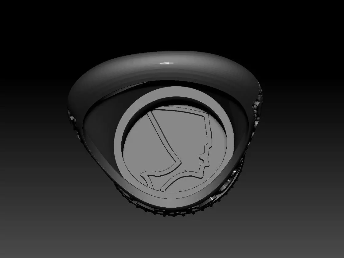 Egypt king face Ring 3d Print model 3D print model_5