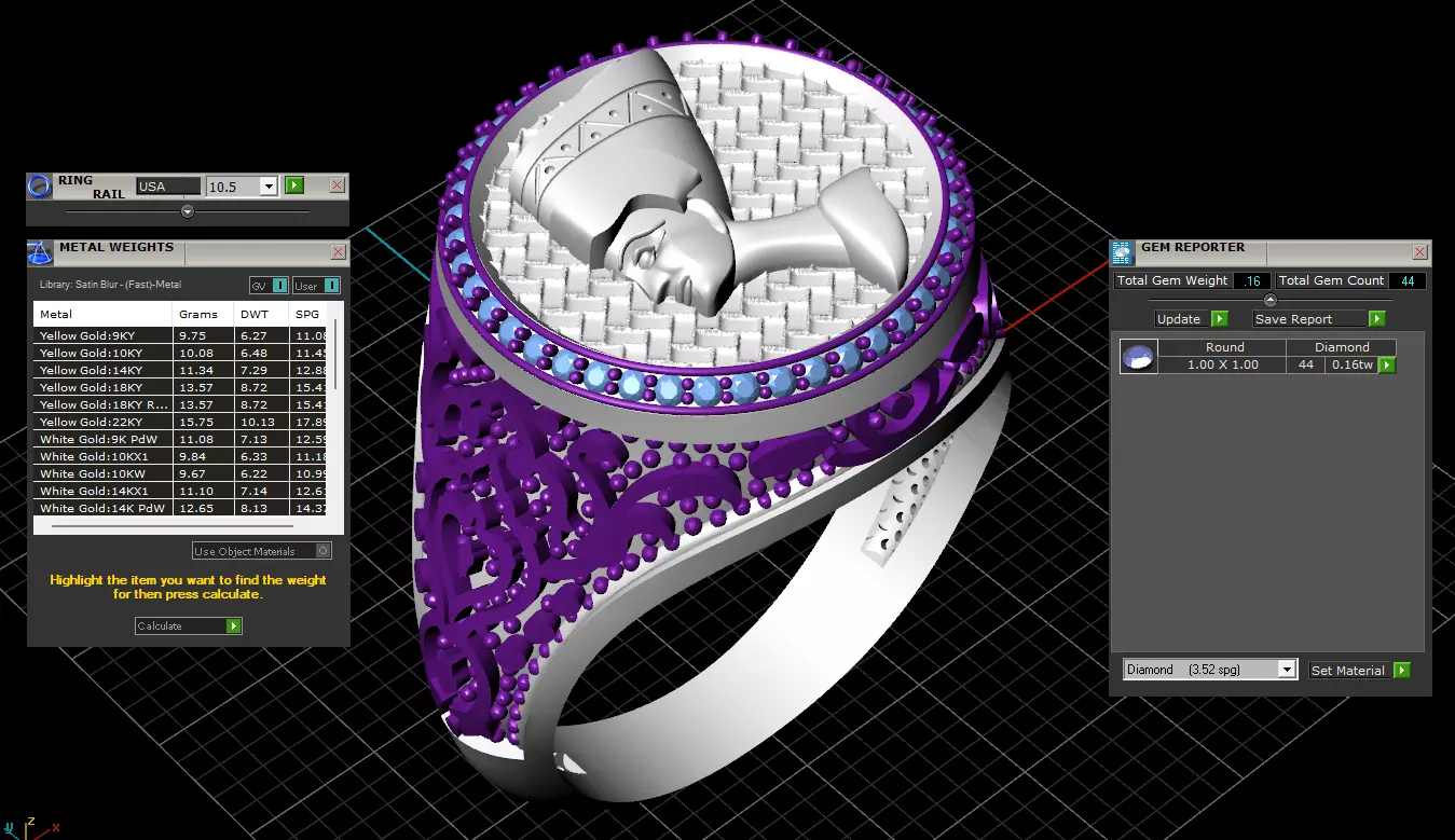 Egypt king face Ring 3d Print model 3D print model_7