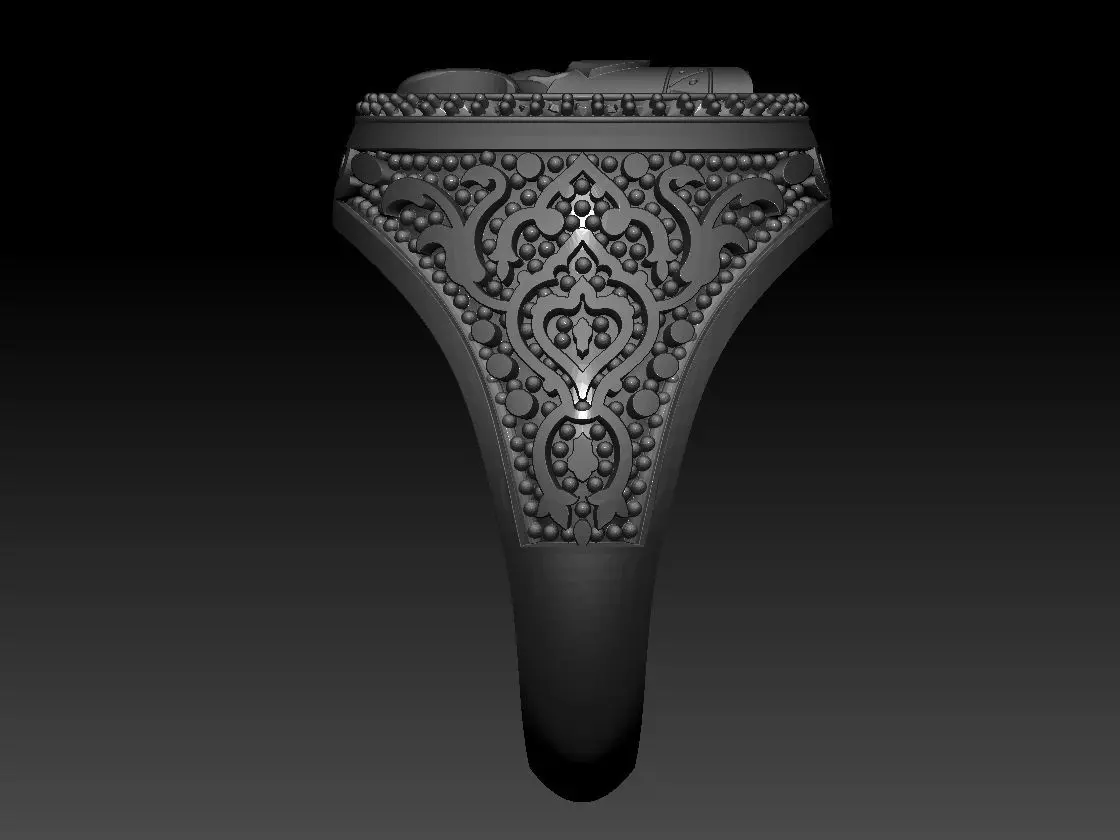 Egypt king face Ring 3d Print model 3D print model_2