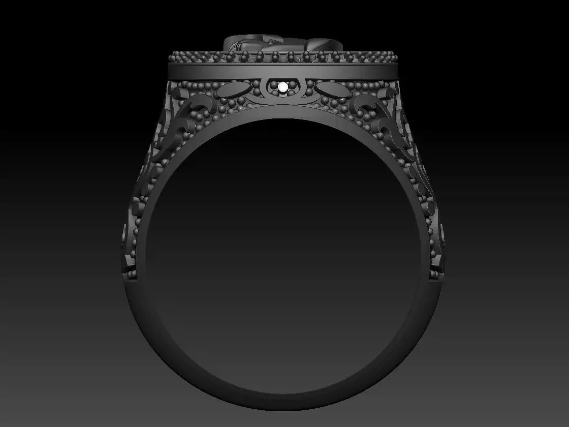Egypt king face Ring 3d Print model 3D print model_3