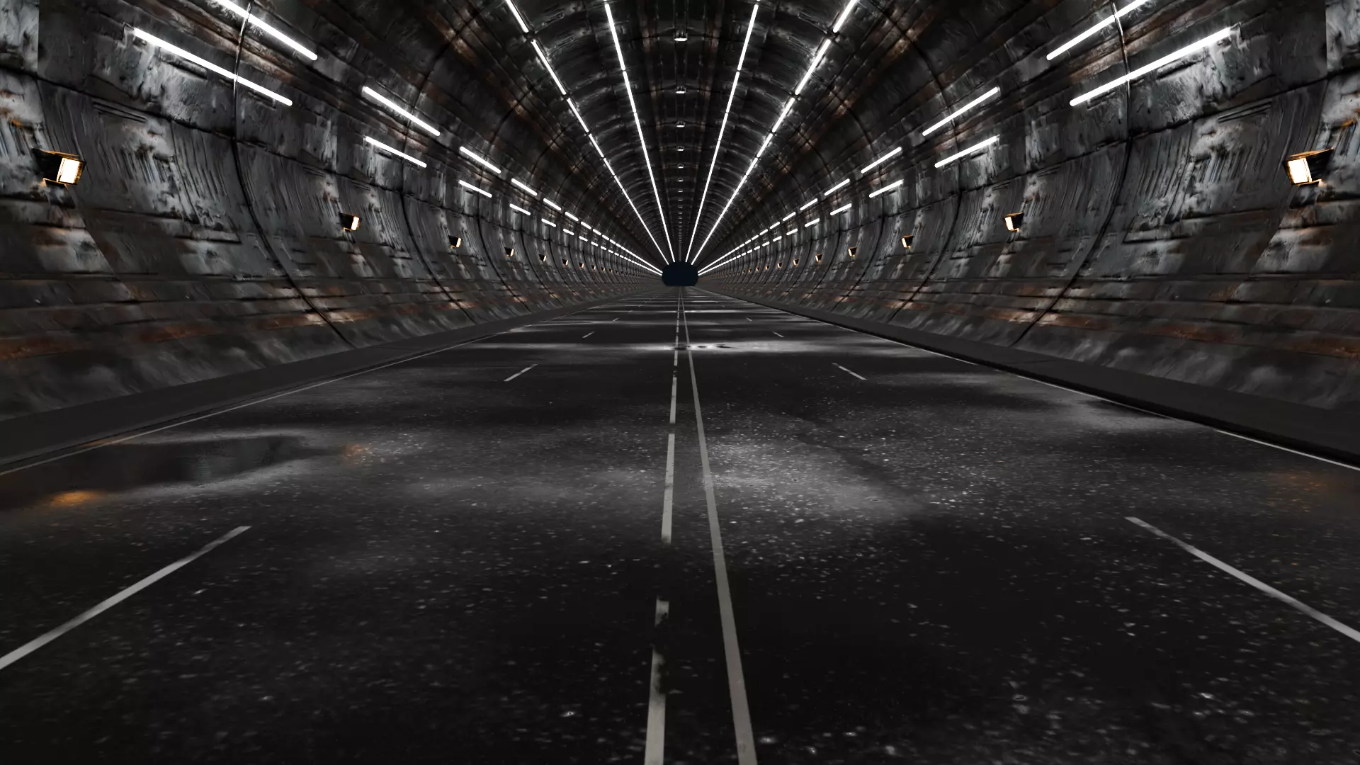 road tunnel Free 3D model_3