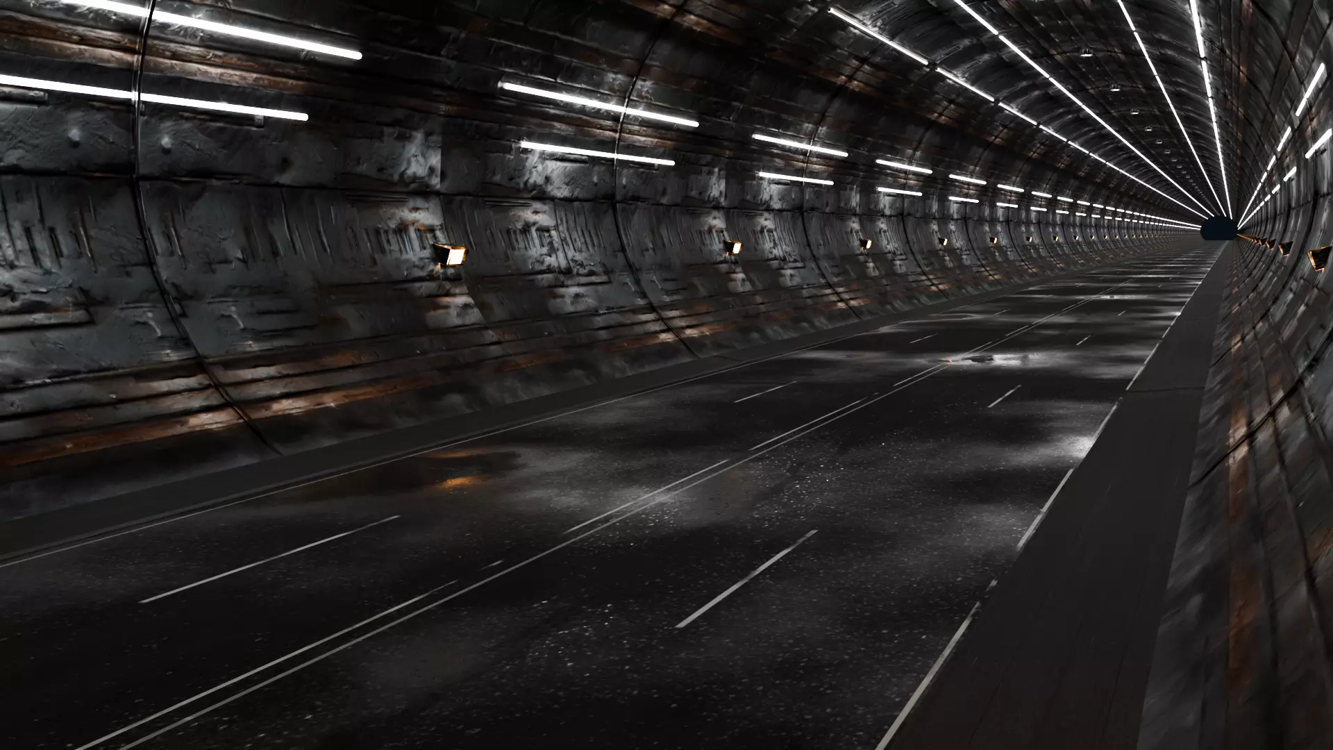 road tunnel Free 3D model_2