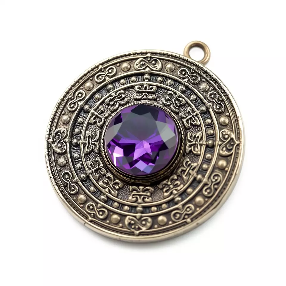 Antique Bronze Amulet model pack Low-poly 3D model_3