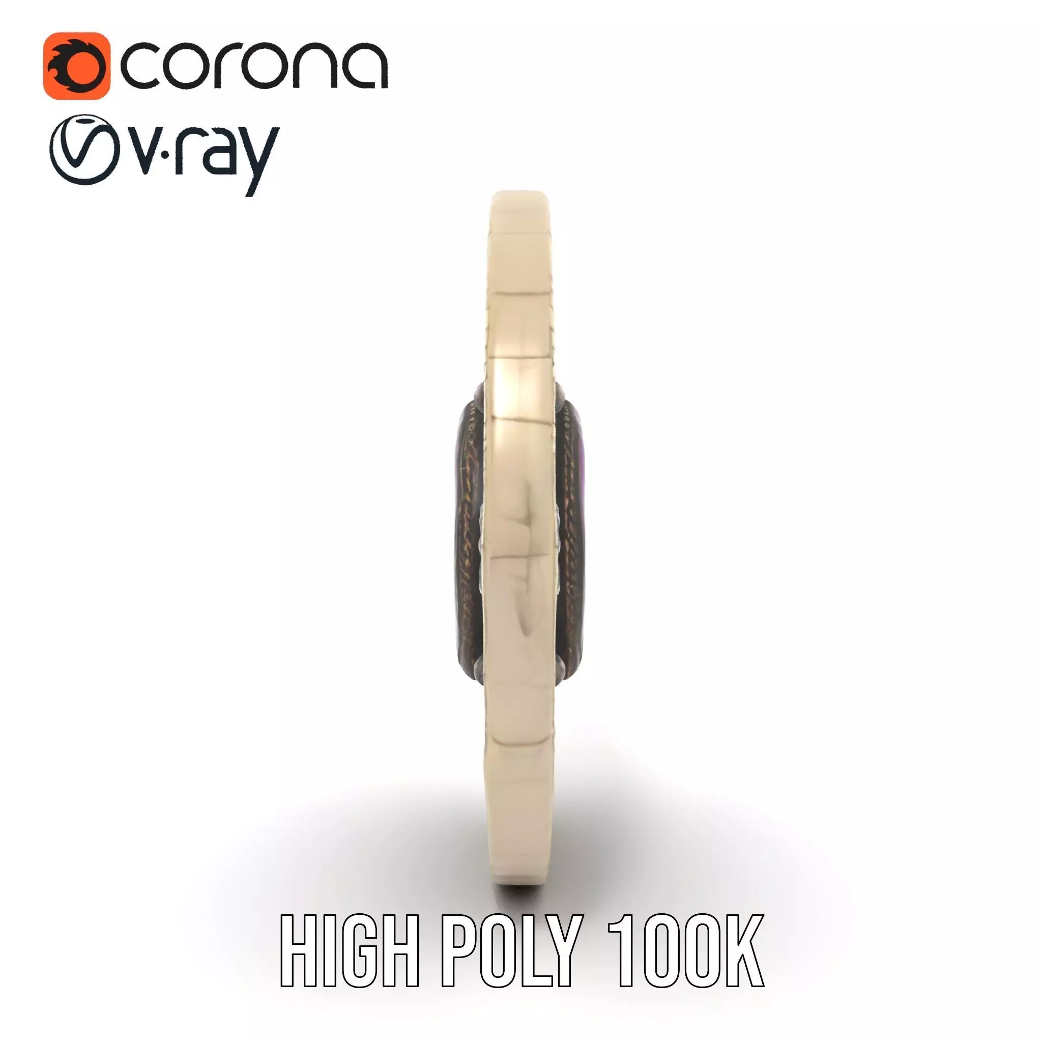 Antique Bronze Amulet model pack Low-poly 3D model_16