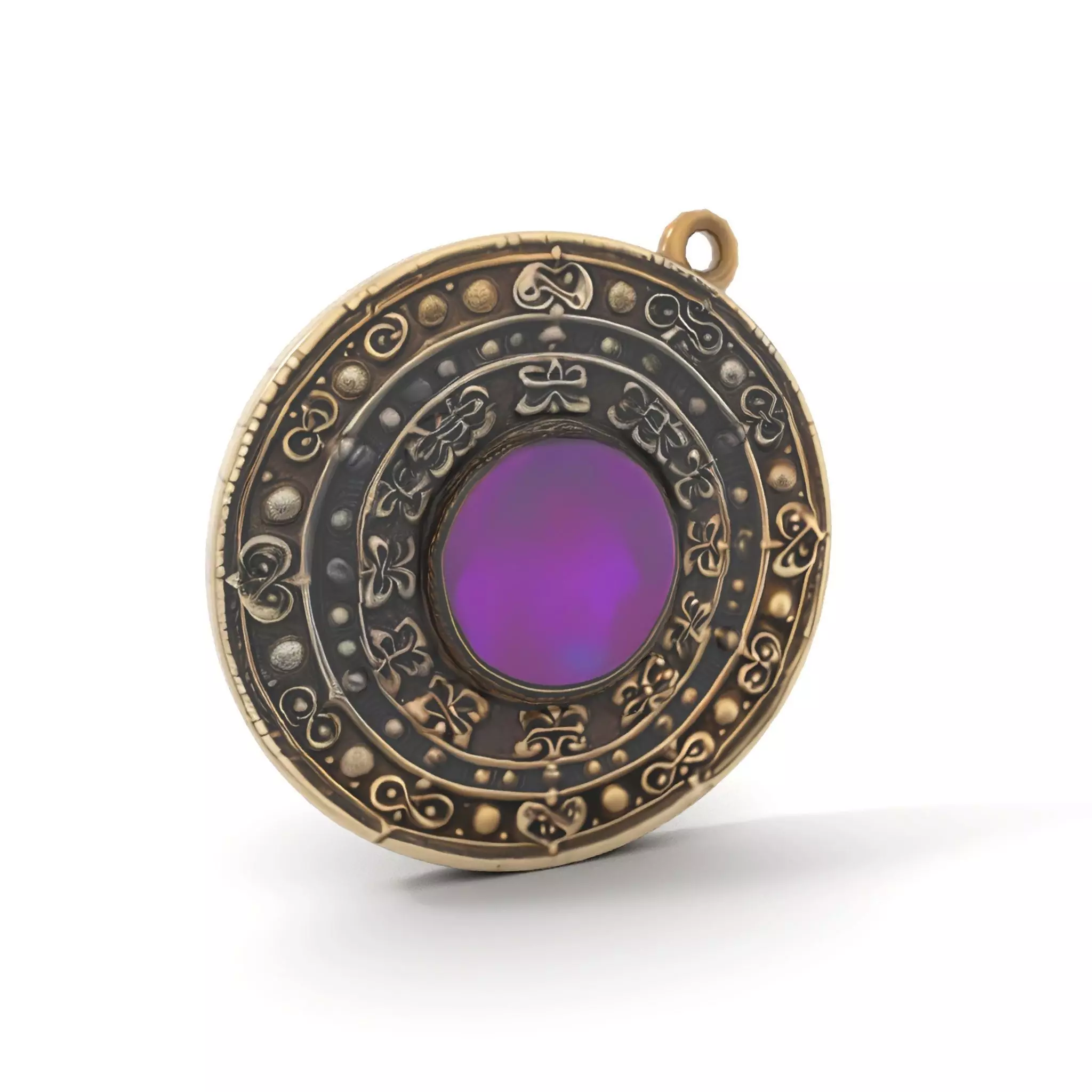 Antique Bronze Amulet model pack Low-poly 3D model_11