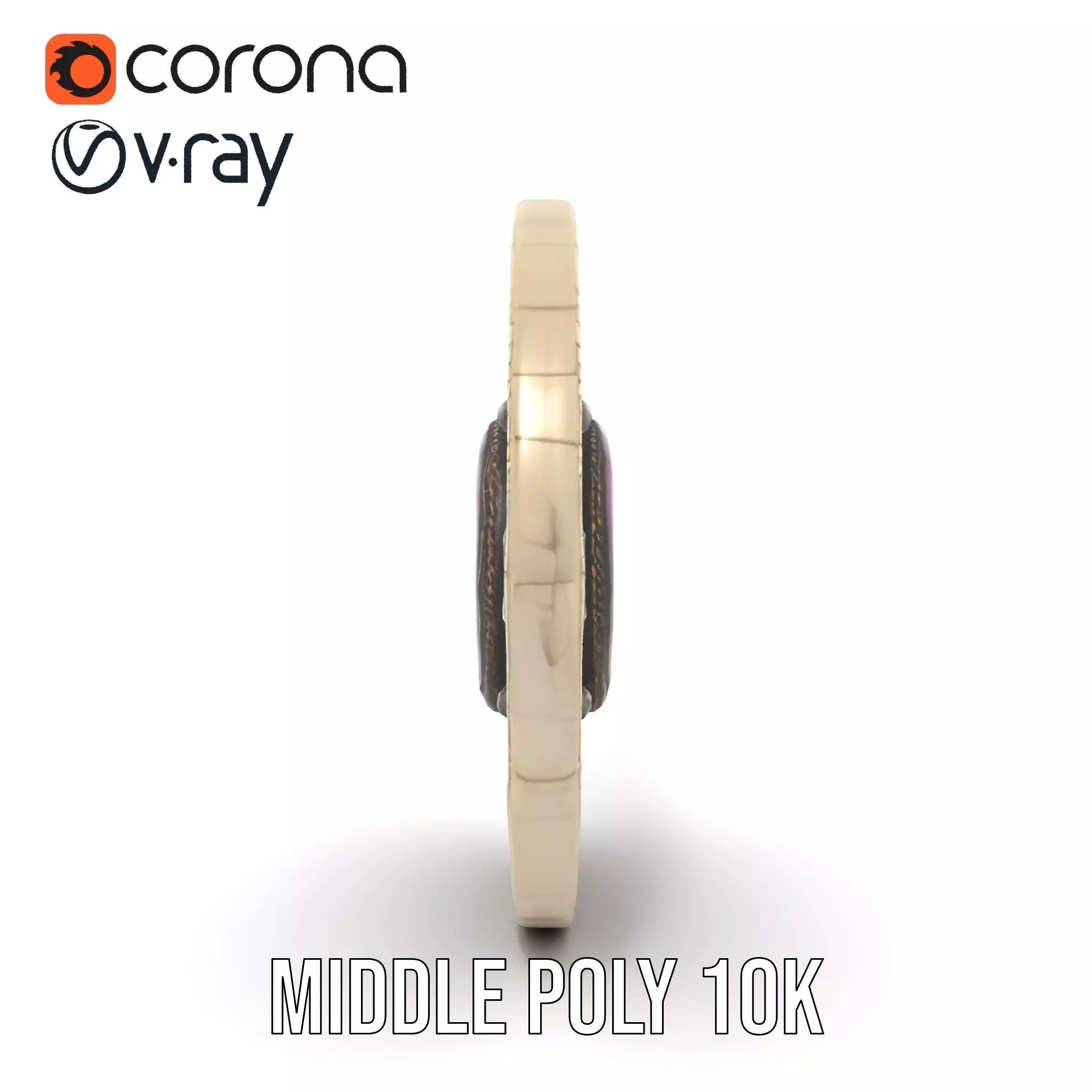 Antique Bronze Amulet model pack Low-poly 3D model_6