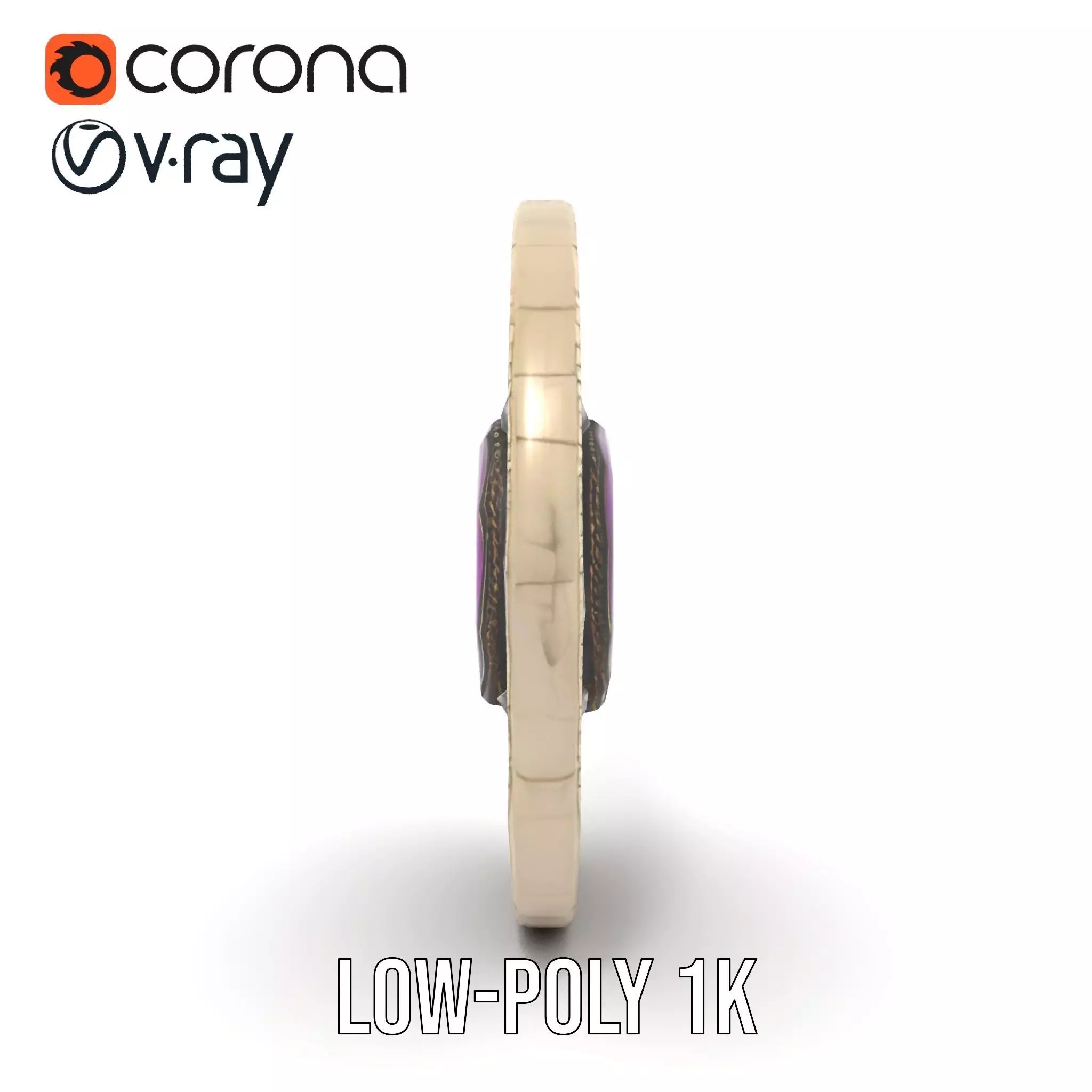 Antique Bronze Amulet model pack Low-poly 3D model_8