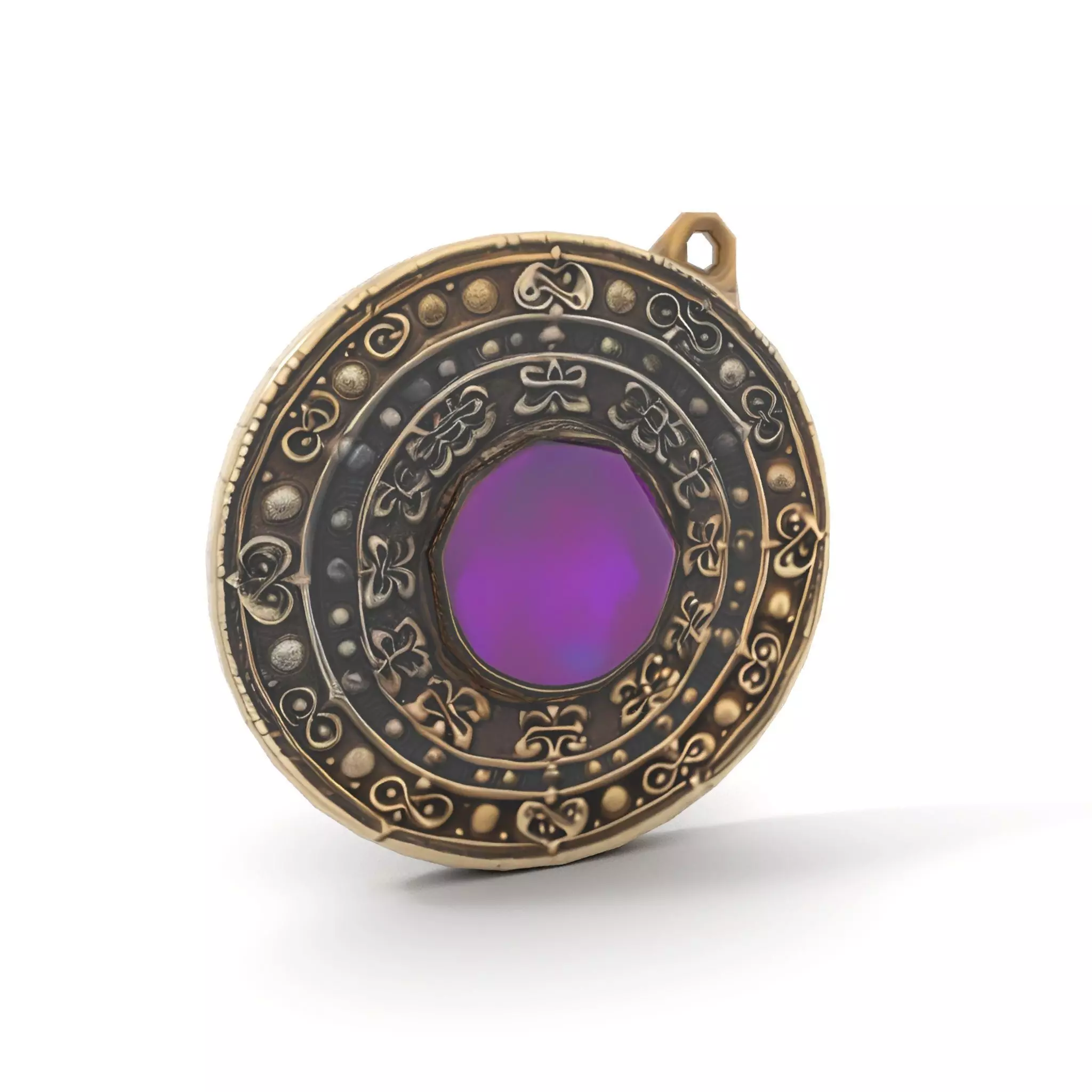 Antique Bronze Amulet model pack Low-poly 3D model_9