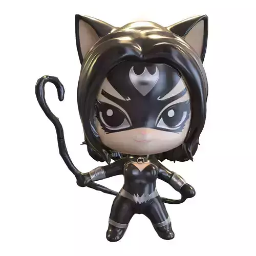 Funko Pop Style Catwoman  Low-poly 3D model