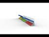 Stadium seating tribune 3D model_1