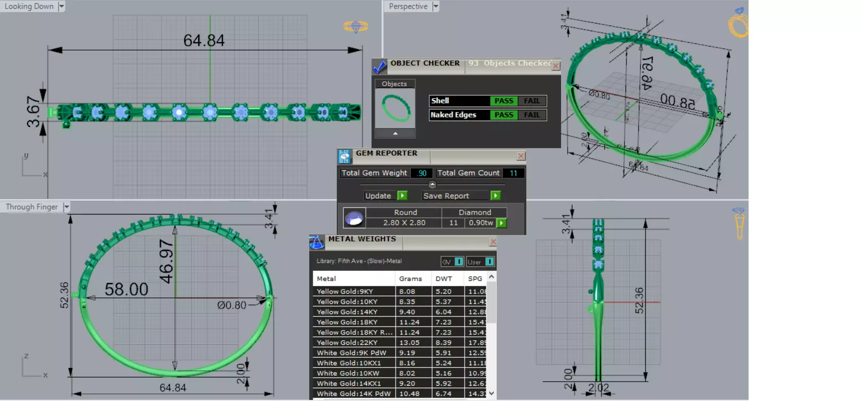 luxury Two-tone Gold Jewelry stl 3dm Bracelet bg0054 3D print model