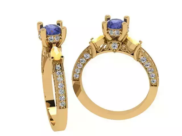 A Collection of Simple Stone Studded Women Rings