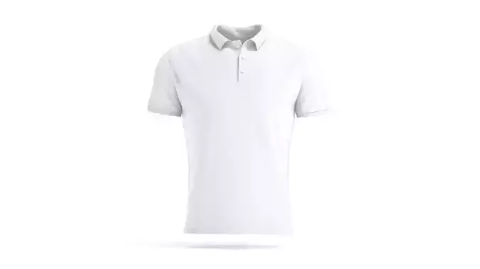 White Mens Polo Shirt - sport male tshirt with collar