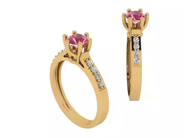 A Collection of Simple Stone Studded Women Rings