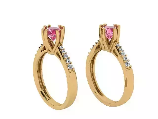 A Collection of Simple Stone Studded Women Rings