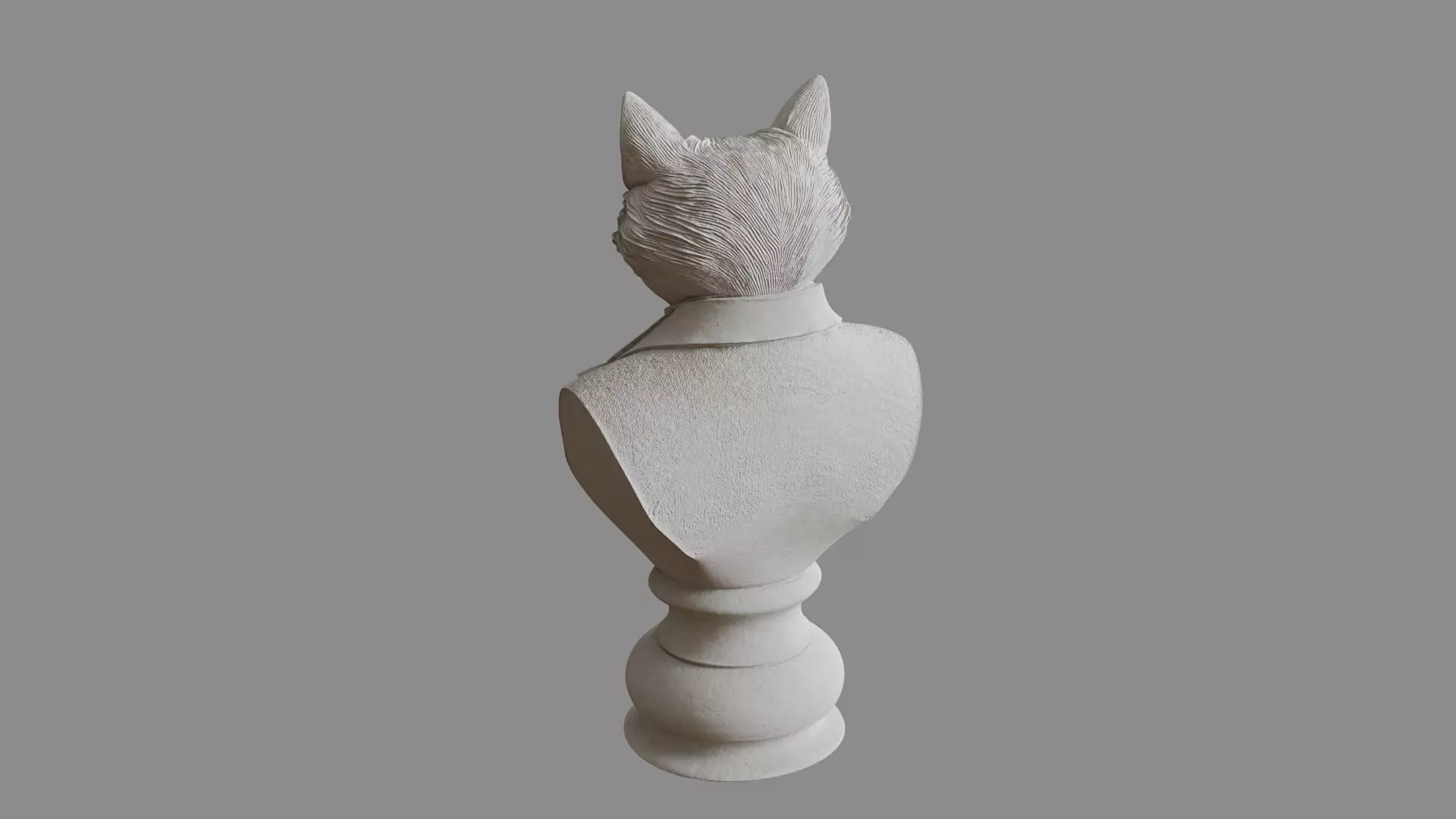 Fox Bust 3D model_1