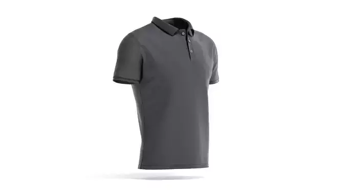 Black Mens Polo-Shirt - sport male jersey tshirt