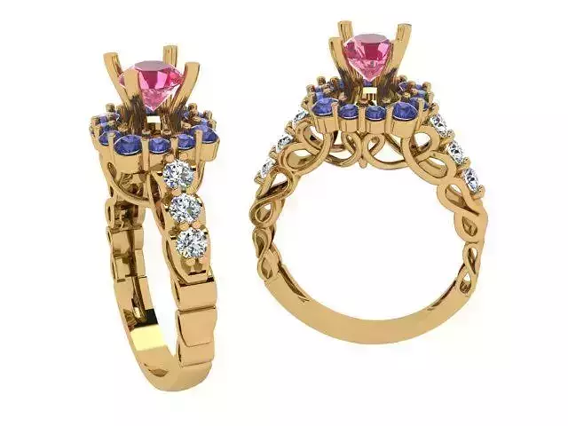 A Collection of Simple Stone Studded Women Rings