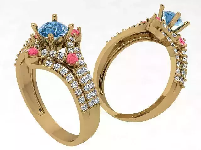  A Collection of Simple Stone Studded Women Rings