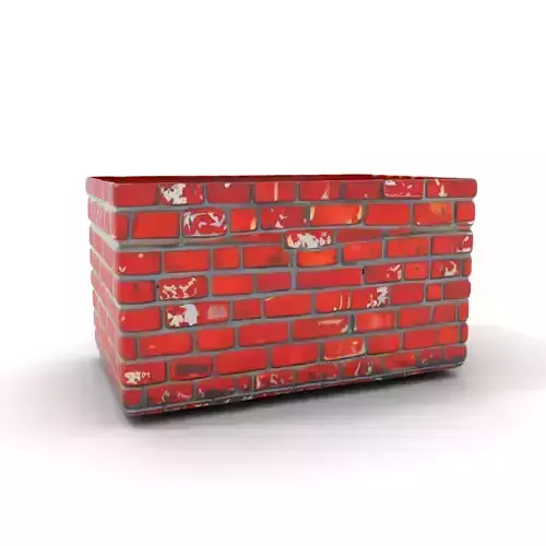 Worn Brick Wall model pack Low-poly 3D model