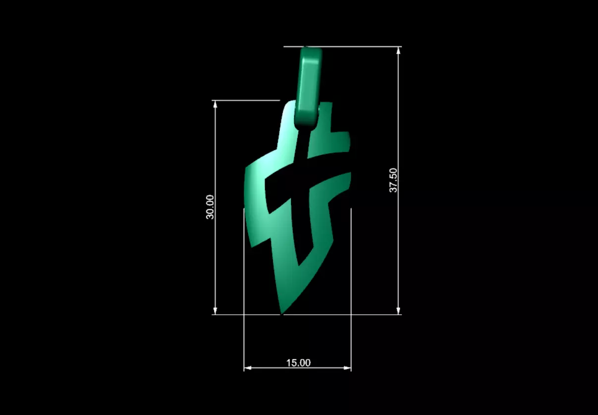 Cross Pendant 3D print model_7
